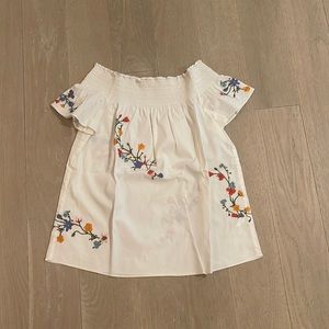 Tory Burch Eliza Floral Off Shoulder Blouse